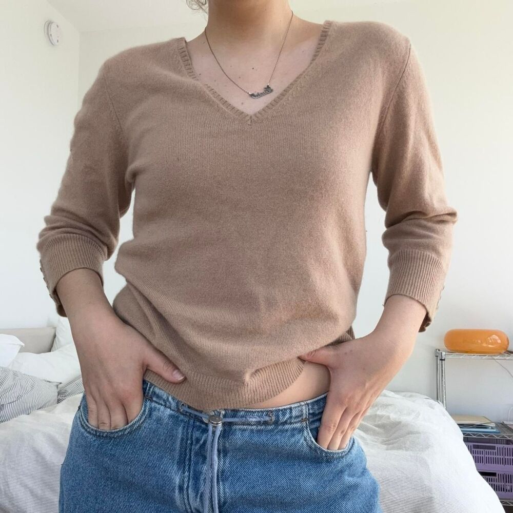 The-row Women's Tan and Brown Jumper